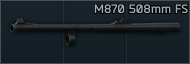 M870 12ga 508mm barrel with a fixed sight
