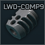 Glock 9x19 Lone Wolf LWD-COMP9 compensator