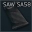 SA58 SAW-style pistol grip (Black)
