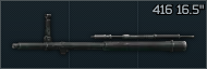 HK 416 5.56x45 16.5 inch barrel with flip-up front sight