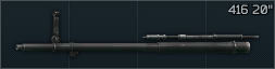 HK 416 5.56x45 20 inch barrel with flip-up front sight