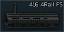 HK 416 Quad Rail handguard with flip-up front sight