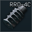 AKM thread type JMac Customs RRD-4C 7.62x39 muzzle brake