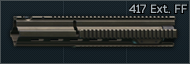 HK417 Extended Free Float handguard with flip-up front sight