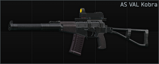 AS VAL 9x39 special assault rifle Kobra