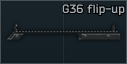 HK G36 optic rail with flip-up sights