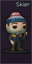 Skier figurine